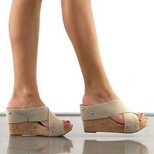 Lucky Brand Miller Cork Wedge Sandal size 10